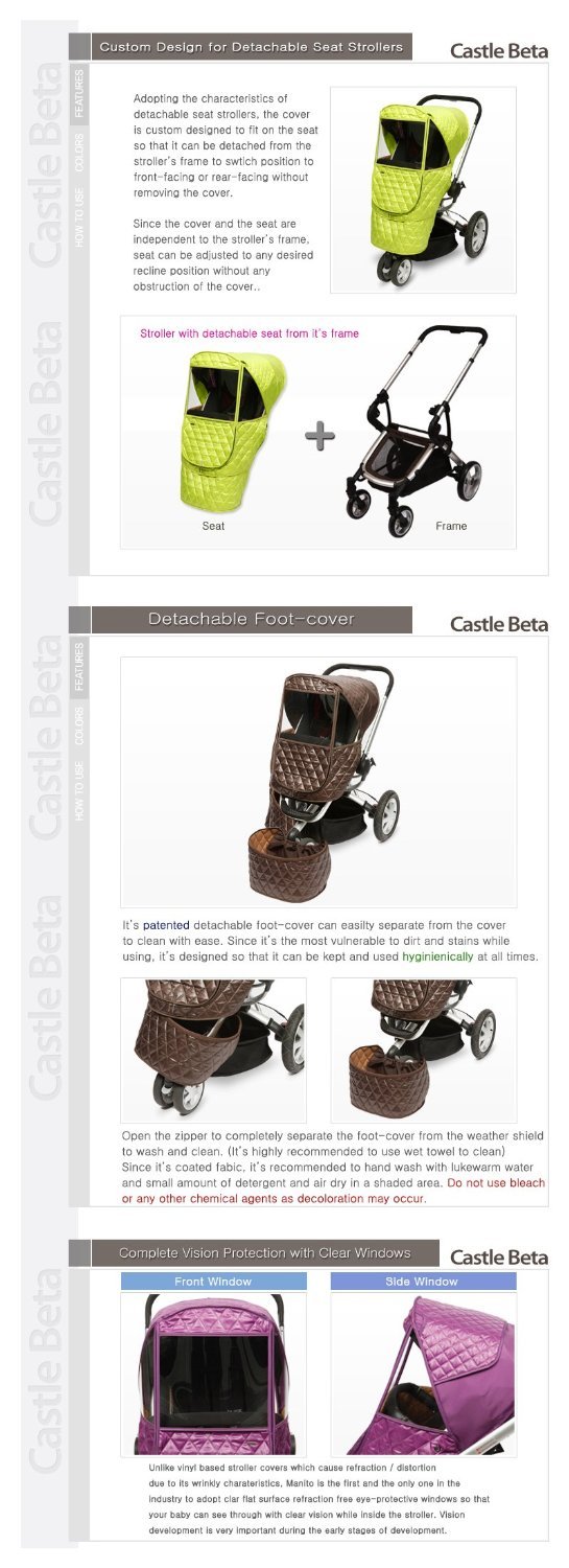 manito castle beta stroller weather shield