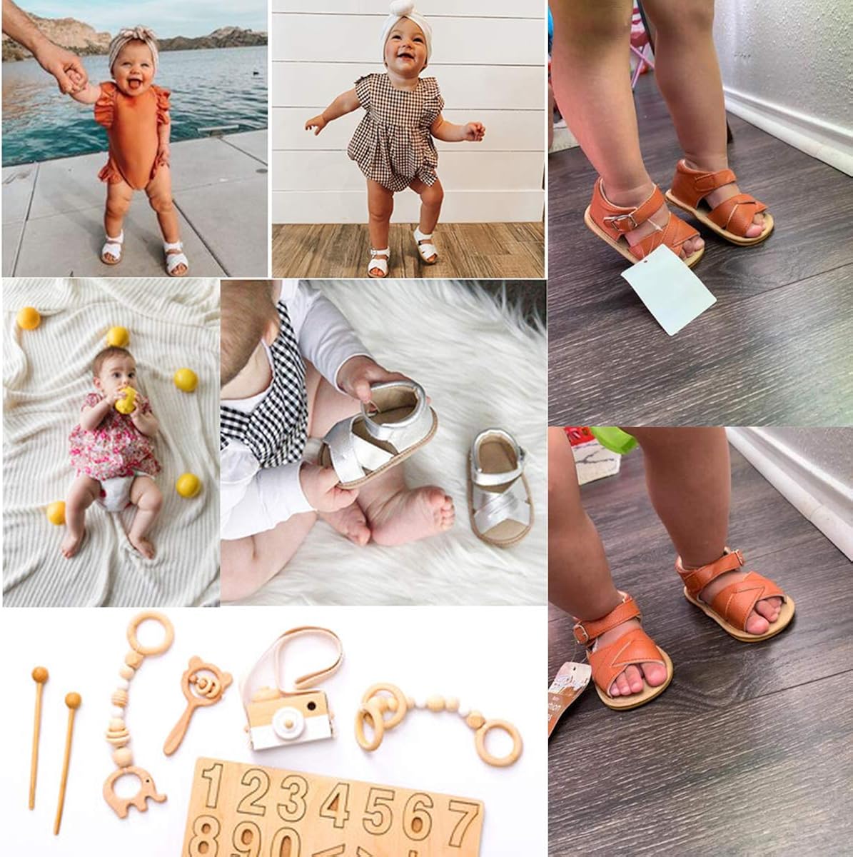  | Babelvit Infant Baby Girls Boys Soft Summer Sandals Casual Dress Shoe Flower Tassel Anti Slip Rubber Sole Outdoor Flats Toddler First Walker Shoes | Sandals