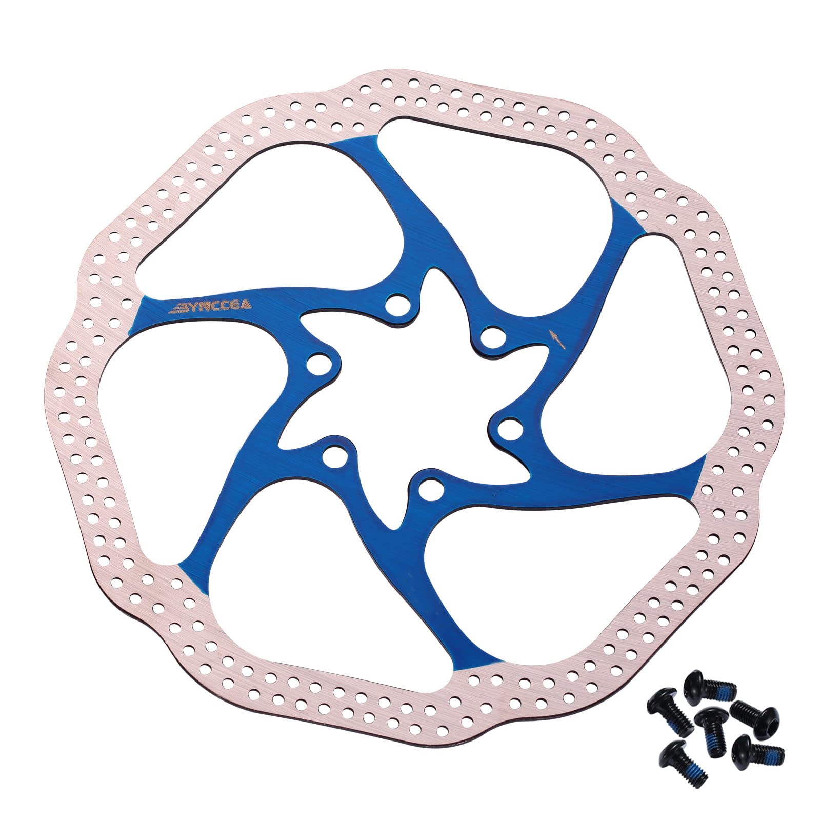 Bynccea Bicycle Disc Brake Rotor 160mm 180mm Bike Disc Brake Rotors with 6 Bolts for Mountain Road Bikes MTB BMX