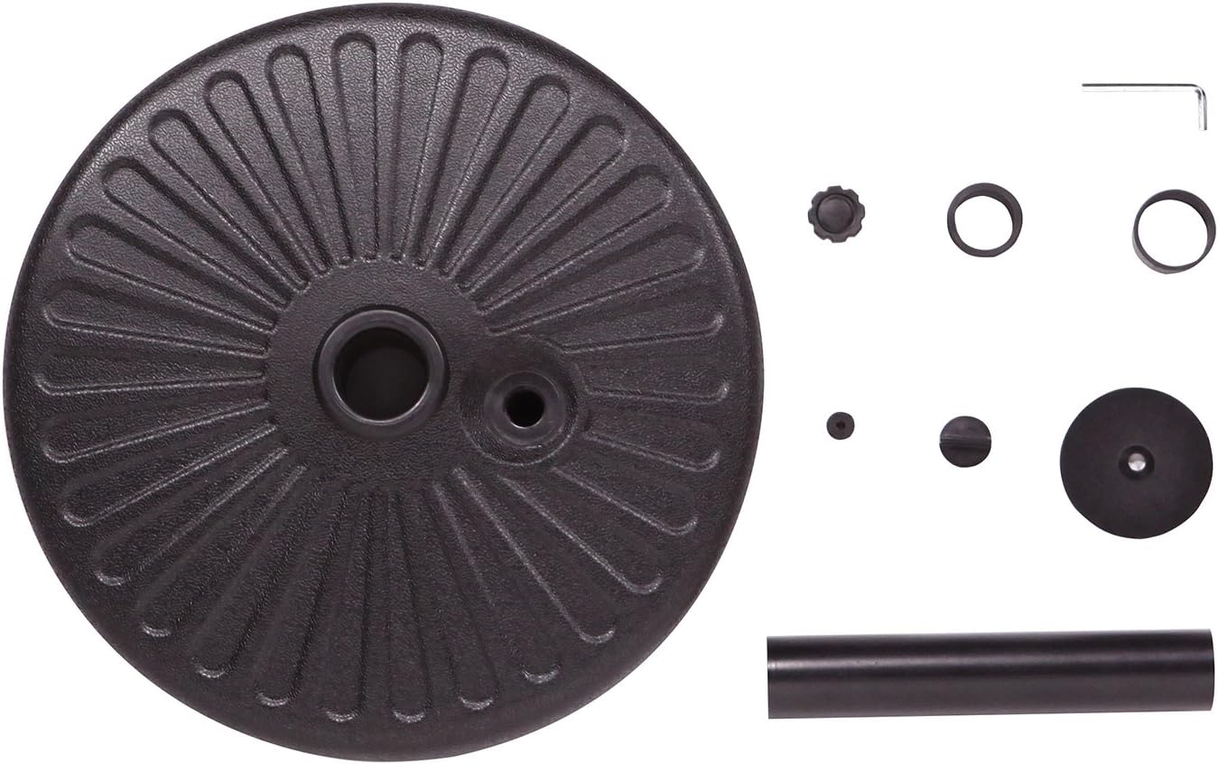 Amazon Com Grand Patio Umbrella Base Eco Friendly Hdpe Fabric Fill With Water 50lbs Umbrella Stand Pole Holder For Garden Lawn Poolside 20 Inch Black Garden Outdoor