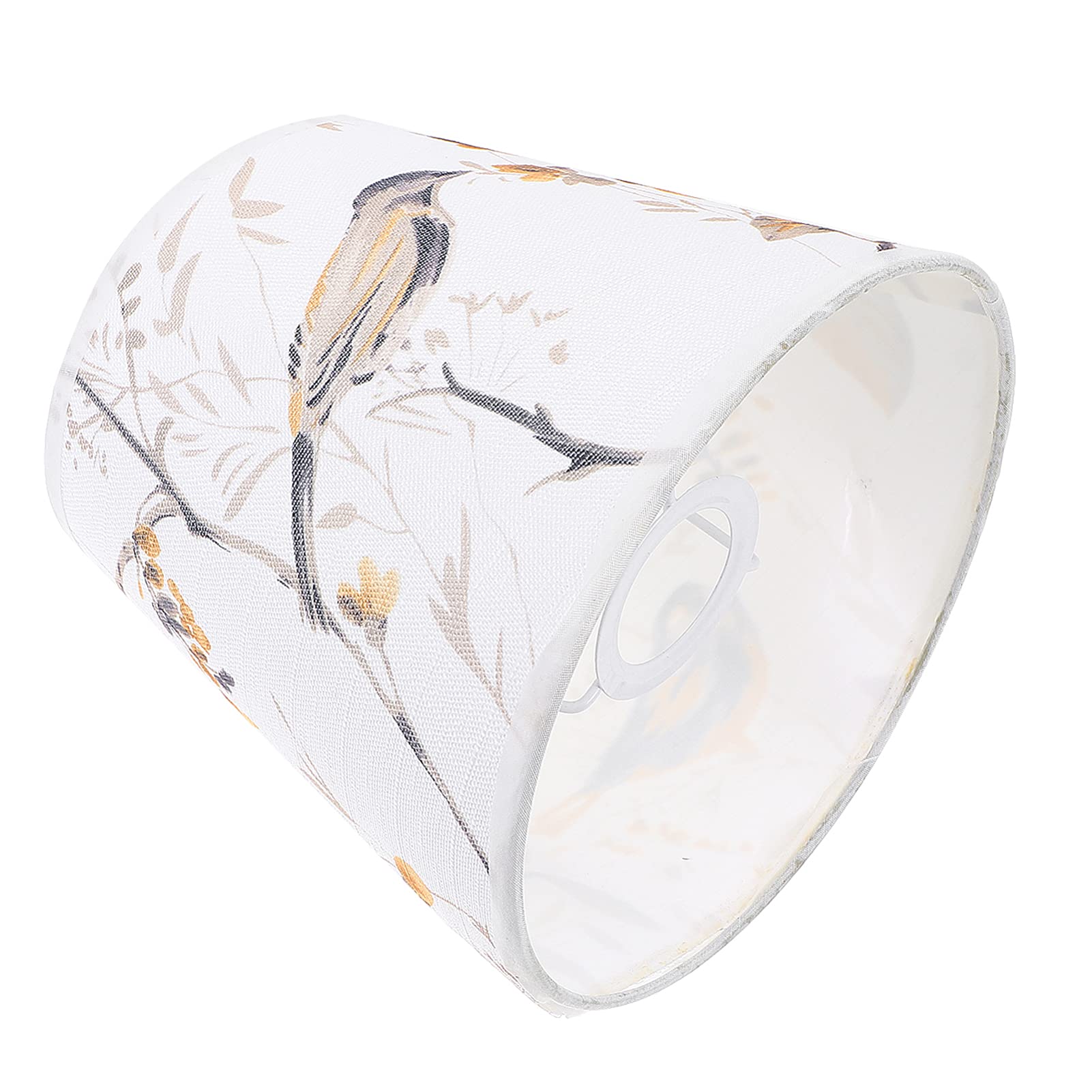 Uonlytech Small Lamp Shade Barrel Bird Floral Pattern Fabric Decorative Lampshade Dust Proof Covers for Table Light Chandelier Wall Ceiling Lamp E27