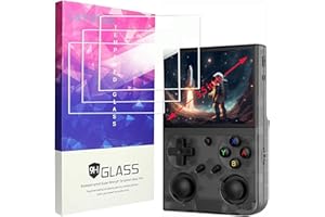 Lamshaw G350 Retro Handheld Game Screen Protector, 9H Tempered Glass Screen Protector Film Compatible for G350 Retro Handheld Game Console 3.5-inch (Glass-3Pack)
