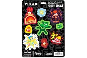OPEN ROAD BRANDS Disney Pixar Inside Out 2 Adhesive Vinyl Decals - Fun Set of Inside Out Stickers Featuring Anxiety, Disgust, Anger and More