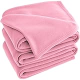 Bare Home Polar Fleece Blanket - King Size - Warm Cozy - Hypoallergenic Premium Poly-Fiber Yarns - Thermal - Lightweight Bed Blanket (King, Light Pink)