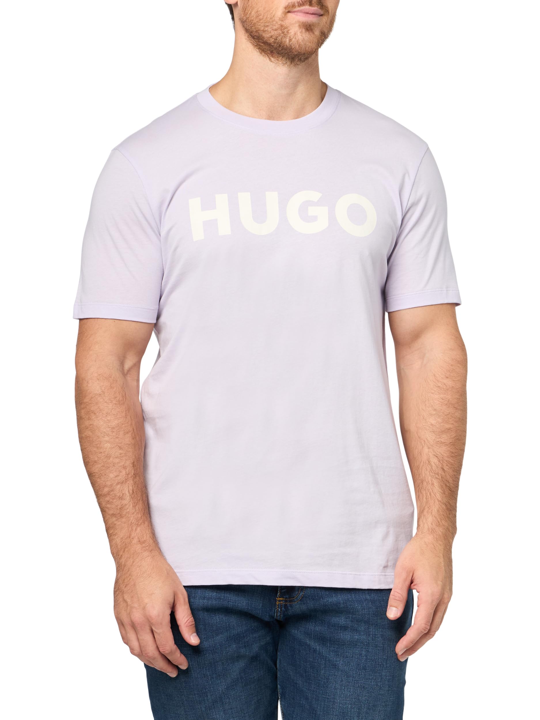 HUGO, Print Logo Short Sleeve T-Shirt, Orchid Petal, XXL Image
