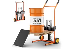 Foldable Hydraulic Material Lift, Arczorix Portable Winch Stacker 441 Lbs 36” Max Lift with 9" Thick Rubber Wheels Removable Flat Bed 18.5" Thick Fork Arm, Pallet Truck Dolly Lift Table Fork Lift