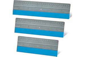 ALEANU 3PCS Vinyl Squeegee Tool, Window Tint Squeegee with Measurement, Big Size Felt Edge Vinyl Wrap Squeegee for Vinyl Graphic Decal Car Wrapping Applicator Wallpaper Smoothing Tool