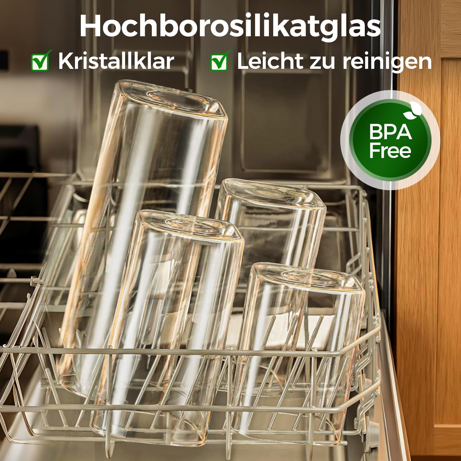 ComSaf 3er Set Vorratsgläser mit Deckel Luftdicht 2,1L, Glasbehälter mit Deckel, Vorratsdosen Glas Vorratsglas, Aufbewahrungsgläser für Spaghetti Aufbewahrung Küche, Mehl, Müsli 4