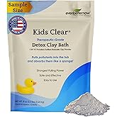 Kids Clear Detox Clay Bath, 100% Pure Sodium Bentonite - Cleansing and Purifying, by -Evenbetternow LLC – 0.5 lb (8 oz) Sample/Trial Size