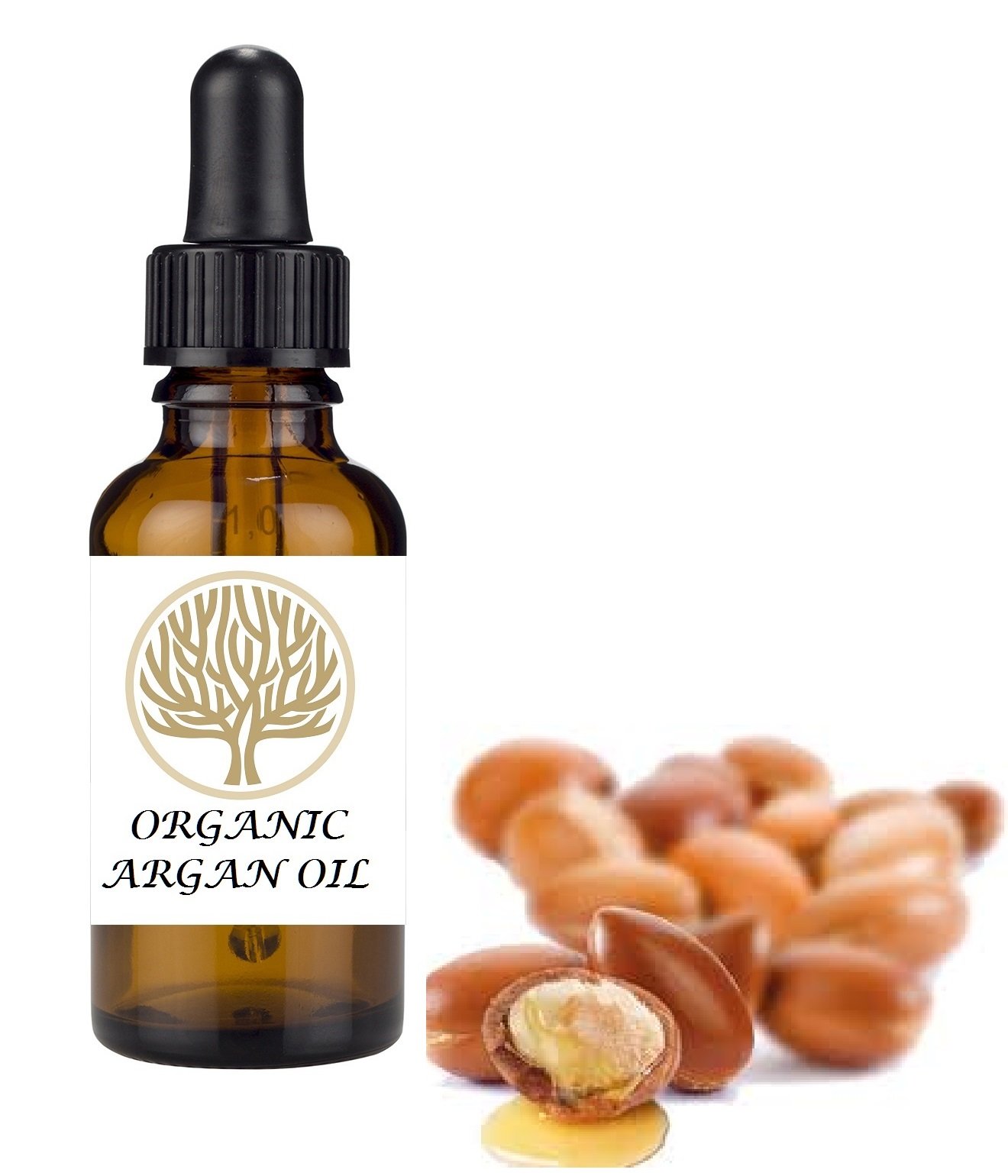 100% NATURAL Organic Argan Face & Body Oil. Incredibly nourishing. Provides intense conditioning benefits to dry and dehydrated skin and hair (30ml)