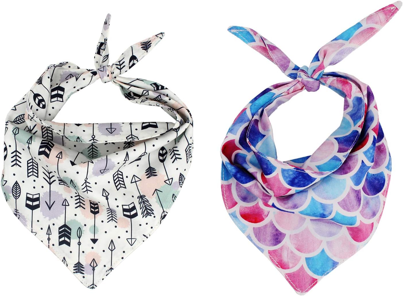 Free Sunday Gift Set Cat Bandana and Bow 5 Size Pet Dog Bow Bandana(Purple S)