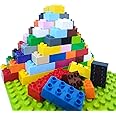 Building Blocks Set for Kids with Baseplate Big Building Bricks 101Pcs Classic Bulk Sensory Toy for Kids Toddlers Boys Girls 15 Random Colors Birthday Gift Compatible with Lego All Major Brand
