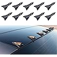 HAOBO 10PCS Diffuser Shark Fin Kit, Spoilers for Cars, Car Exterior Accessories Shark Fin Kit Compatible with Spoiler Roof Wing Air Vortex Generator