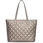 Montana West Quilted Tote Bag for Women Large Shoulder Bag Fashion Handbags with Top Zipper