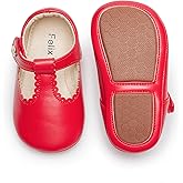 Felix & Flora Soft Sole Baby Shoes - Infant Baby Girls Ballet Flats Moccasinss Rubber Sole Walking Crib Shoes