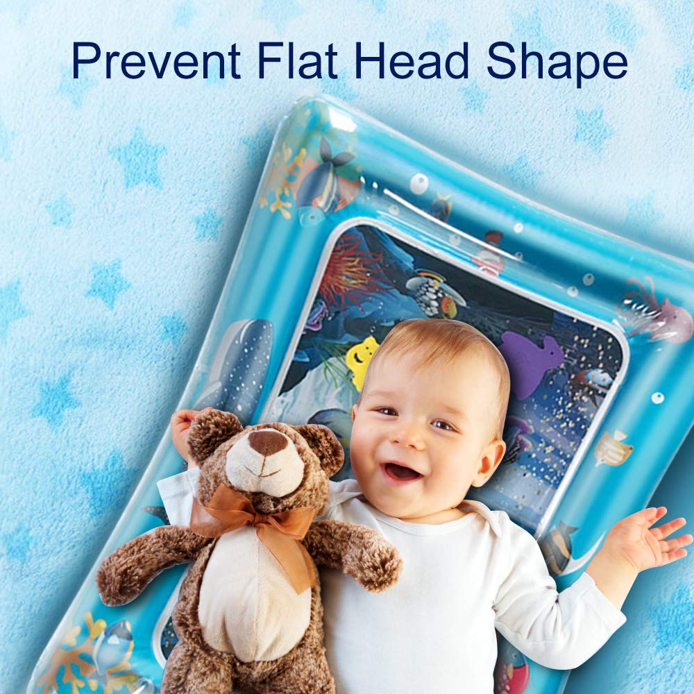 LAPPAZO Water Play Mat Inflatable Tummy Time Play Active Center for Baby\'s Stimulation Growth or Cooling the Pets