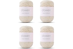 Clowex Polyester Soft Macrame Cord 2.5-3mm, 4 Skeins x 191 Yards x 1/9 inc Turkish Polyester Rope, Braided Macrame Yarn for DIY Crafts, Plant Hanger, Wall Hanging, Macrame Bag