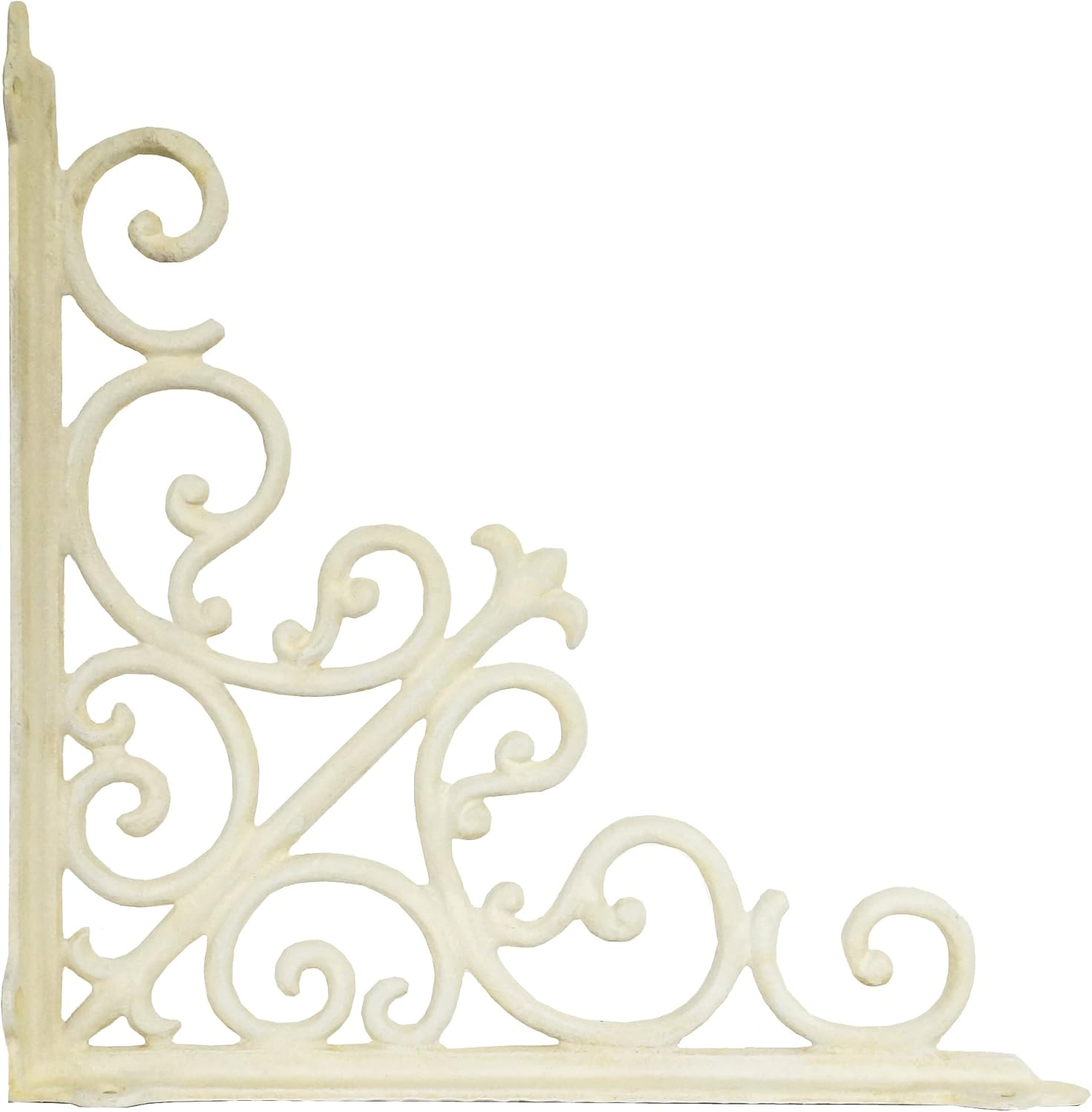 NACH js-90-061AW Cast Iron Victorian Shelf Mount Bracket, Small 4.92 x 1.18 x 4.92 Inches, White, 4 Pack: Home Improvement