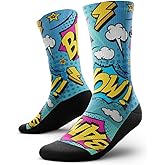 Outway Novelty Crew Socks for Men & Women, Breathable, Moisture-Wicking Athletic Calf Sock with Arch Support