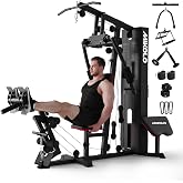 Mikolo Home Gym, Workout Station with 150LBS Weight Stack, Multifunctional Home Gym Equipment, Exercise Equipment for Full Body Strength Training