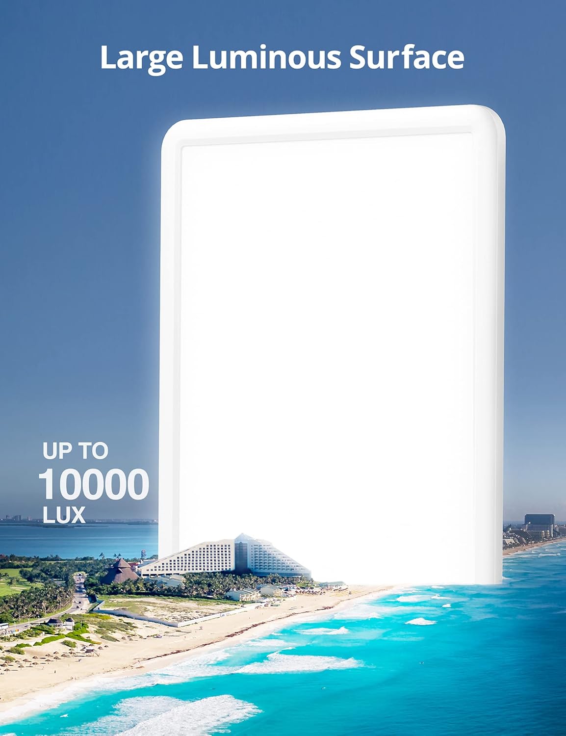 VIPEX Light Therapy Lamp, UV-Free Ultra-Thin 10000 Lux Sun Lamp with Adjustable Brightness, 30 Minutes Timer and Memory Function, 90° Rotatable Therapy Light for a Happy Life: Health & Personal Care