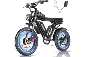 Bopzin Electric Bike for Adults, 𝟭𝟬𝟬𝟬/𝟭𝟮𝟬𝟬/𝟭𝟱𝟬𝟬/𝟮𝟬𝟬𝟬𝗪,25/30/35MPH Dirt Bike, 48V 15/20AH,52V 40AH Removable Battery, Max 50-180Miles Motorcycle, 20" Fat Tire Ebike, 7-Speed & UL2849