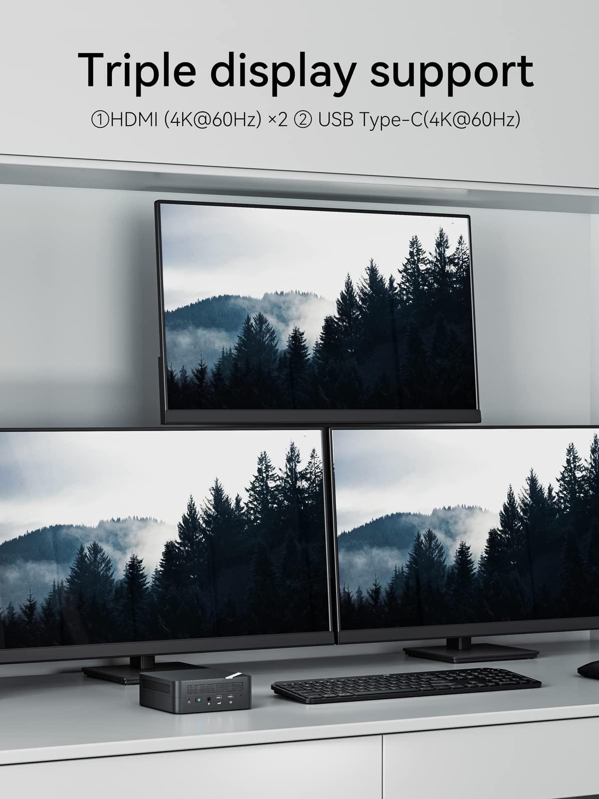 MINISFORUM UM580D Mini PC Windows 11 Pro AMD Ryzen 7 5800H up to 4.4GHz 32GB RAM 512 GB PCIe SSD Radeon Graphics Desktop Computer,4KUSB-C & Dual HDMI, 1X RJ45, 6X USB Port, WiFi 6 BT5.2 black (TH60)