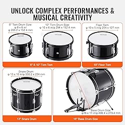 VEVOR Drum Set for Kids, Beginner Junior Drum Kit