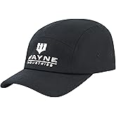 DC Comics Batman Baseball Cap, Wayne Industries Adult Adjustable Cotton Camper Hat with Curved Brim for Men and Women, Black, One Size