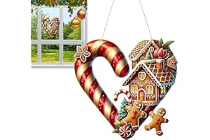 Christmas Decorations Gingerbread Ornaments | Holiday Decor Heart-Shaped Gingerbread Ornaments | Home Decor for Garden, Indoo