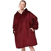LetsFunny Blanket Hoodie,Oversized Wearable Sherpa Fleece Blanket Sweatshirt,Super Soft Warm Cozy with Giant Pocket,Gifts for Women Men Adults Teenagers Kids, One Size Fits All
