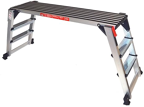 Arbeitsplattform Arbeitsbühne Gerüstleiter 70 cm Arbeitshöhe Aluleiter Tritt Stufentritt