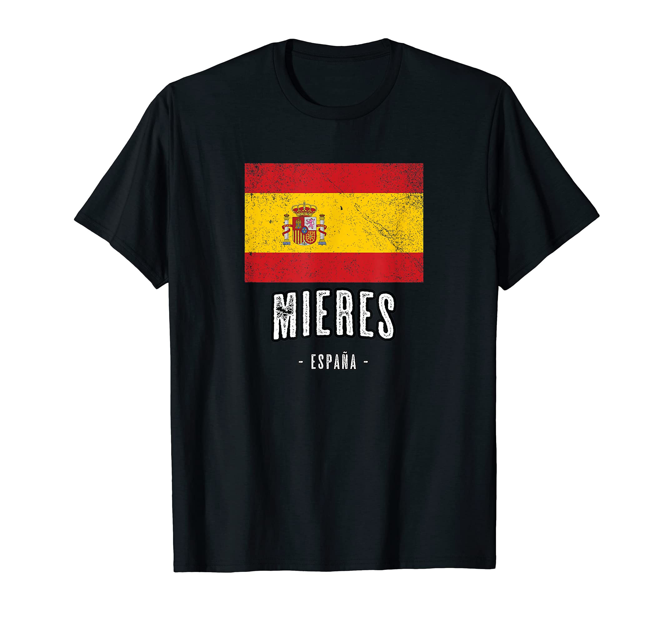 Mieres Spain | ES Flag, City Top - Bandera Ropa - T-Shirt