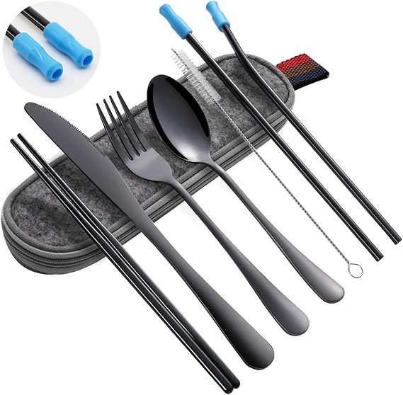 Cutlery Sets,Flatware Set Portable Utensils,Travel Silverware Set
