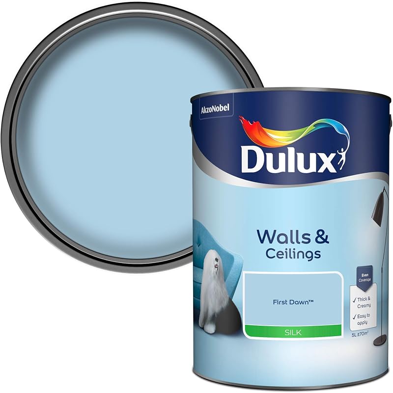 Dulux Silk Emulsion Paint For Walls And Ceilings First Dawn 5L