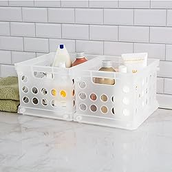 Sterilite Mini Crate, Stackable Plastic Storage Bin
