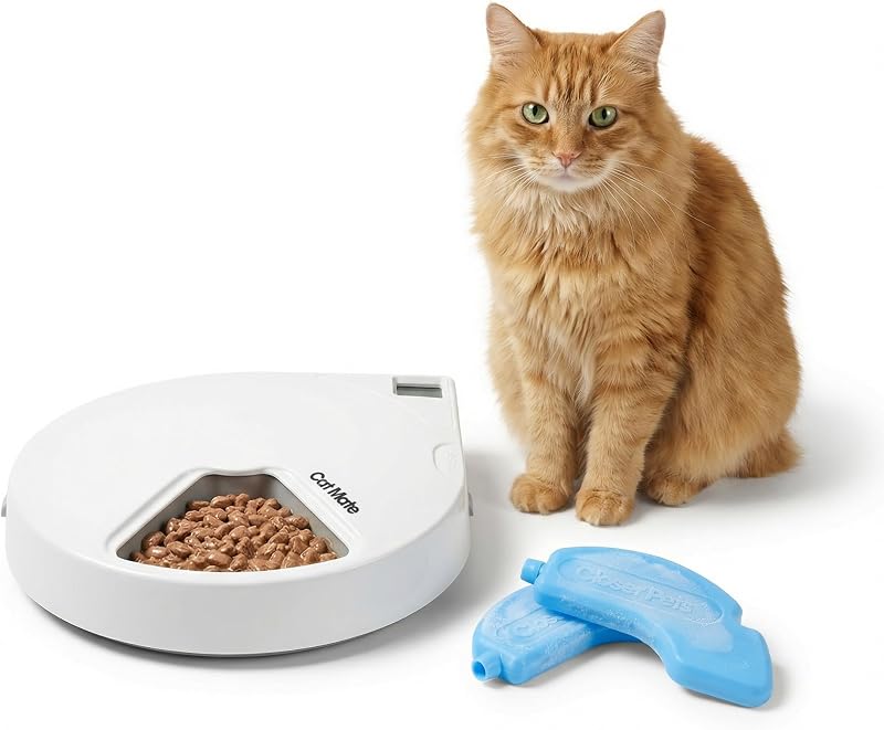 Cat Mate C500 Automatic 5 Bowl Digital Timer-Controlled Pet Feeder 5 Meals
