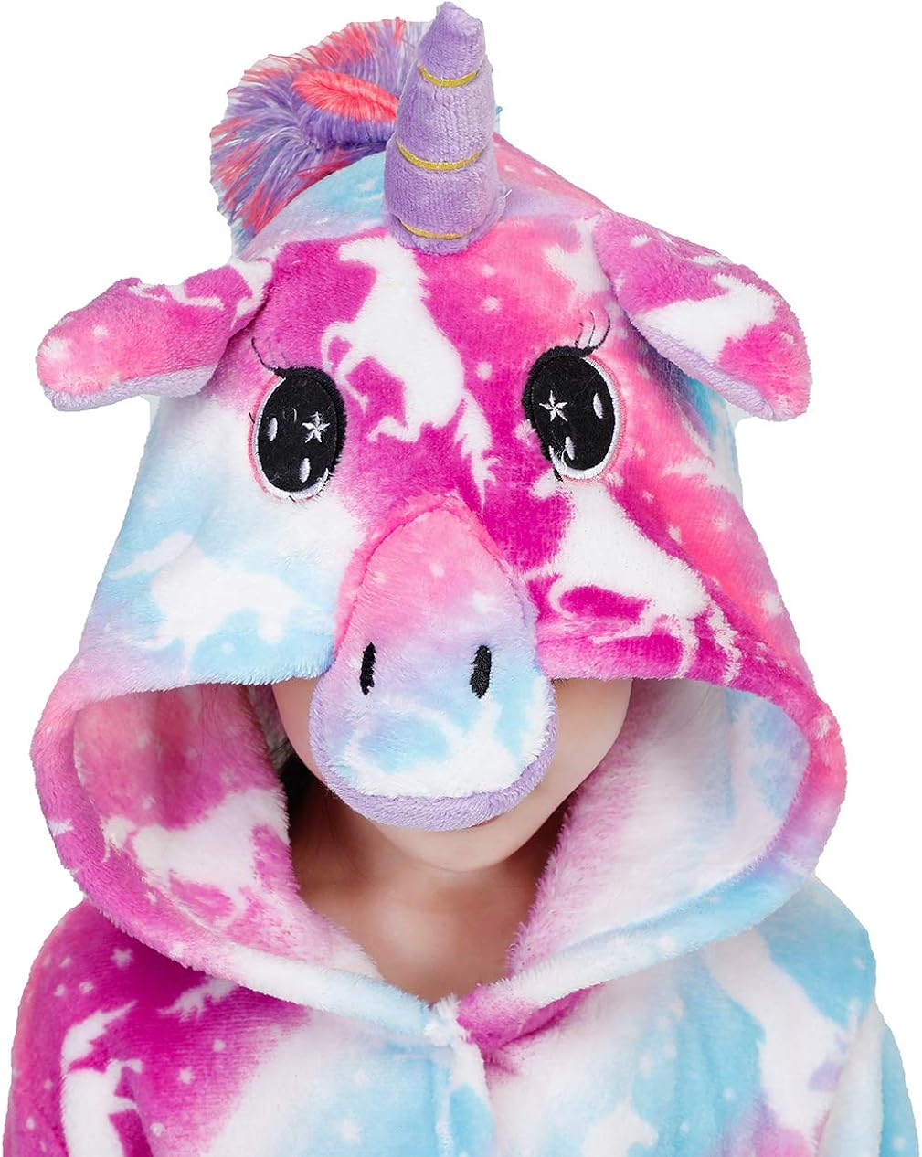 Unicorn Design Hooded Robe Skin Friendly /& Soft Bathrobe for Girls 3 to 11 Y