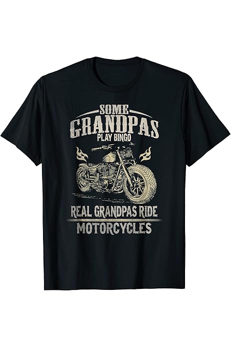 biker grandpa t shirt