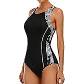 beautyin Women's One Piece Athletic Racerback Swimsuit Slimming Bathing Suit