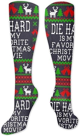 Immagini Di Natale Hard.Die Hard E Il Mio Preferito Film Di Natale Ugly Calzini Di Natale Unisex Boot Calzino Ginocchio Alto Calda Calza Alto Ragazza Colpisce Con Forza Scaldino Del Ricambio Giornaliero Amazon It Abbigliamento