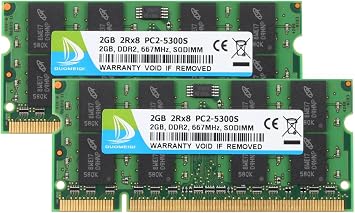 Kit RAM 4GB (2x2GB) DDR2 667MHz Pour PC Portable LG R200 - Neuf Sous Blister Samsung