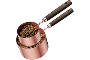 FAFAFLYER Dog Food Scoop Measuring-Cup - Stainless Steel Measuring Cup, 1CUP and 1/4CUP Two-Pack