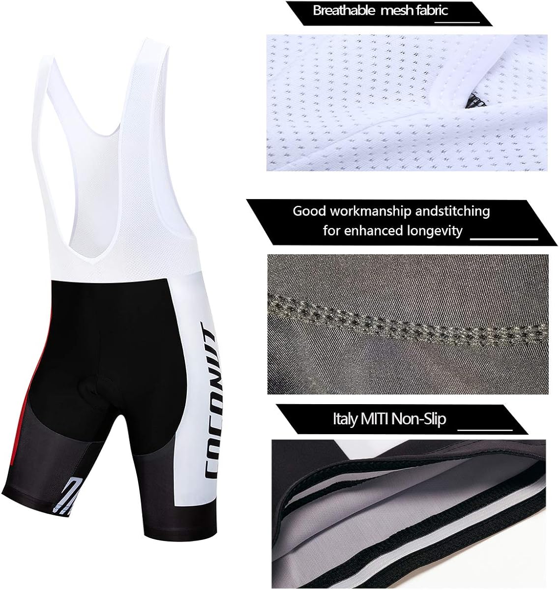 Men's Cycling Jersey Set Biking Road Bike Jersey Bib Shorts with 4D Padded Cycling Clothing Set for Men: Clothing