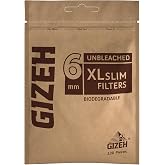 GIZEH Pure XL Slim Filter, Unbleached, Long Size, Pack of 120