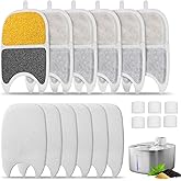 Cat Water Fountain Filter Pet Drinking Fountain Filter for 135 fl.oz/4L Wilreless Cat Water Fountain-6 Set Replacement Filters with Sponges