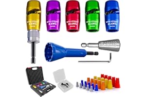 Electrician Tools Wire Stripper for Drill - Gardon 8 in 1 Professional US Regulations Stripping and Twisting Connectors for 14-12-10-8-6 Gauge AWG Cable, Electrical Power Drill Accessories Set Kit