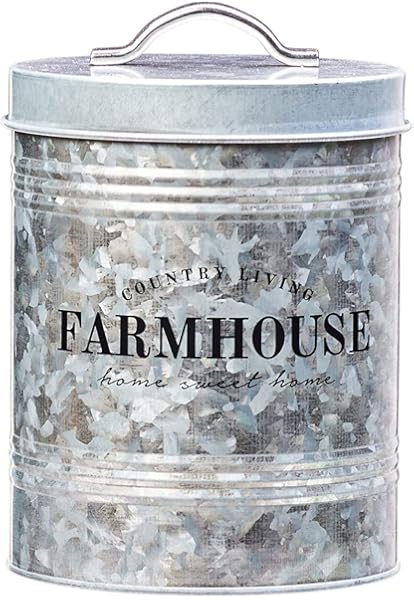 galvanized dog food container