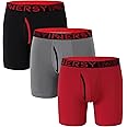 INNERSY Men's Quick Dry Boxer Briefs Moisture Wicking Underwear for Travel&Workout 3-Pack