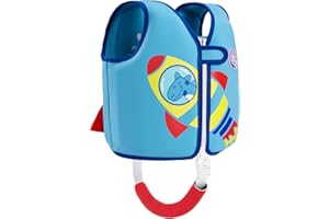 Pottwal Swim Vest for Kids - Swim Jacket for 1-2 Years (24-33LBS) - Buoyancy Aid Made of Neoprene & EPE - with Adjustable Crotch Strap